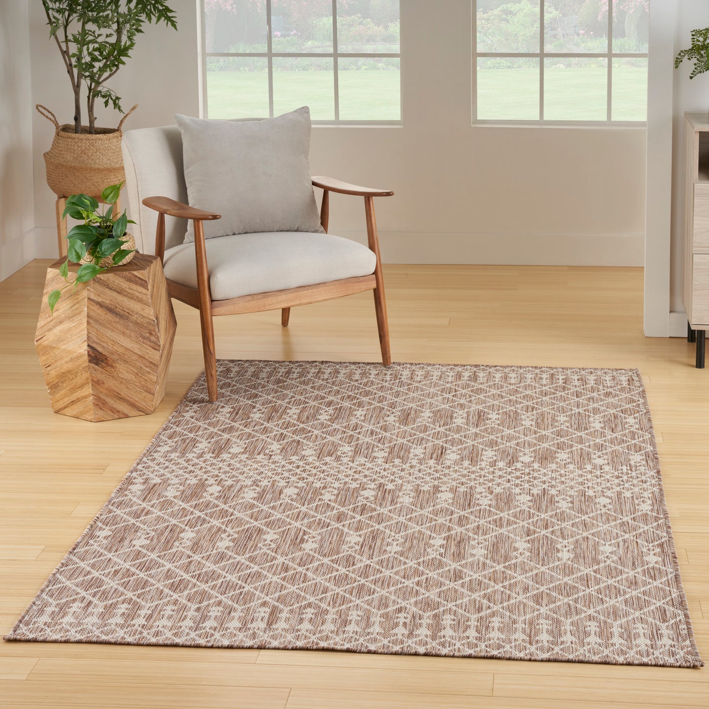 Nourison Positano 4' x 6' Beige Modern Rug