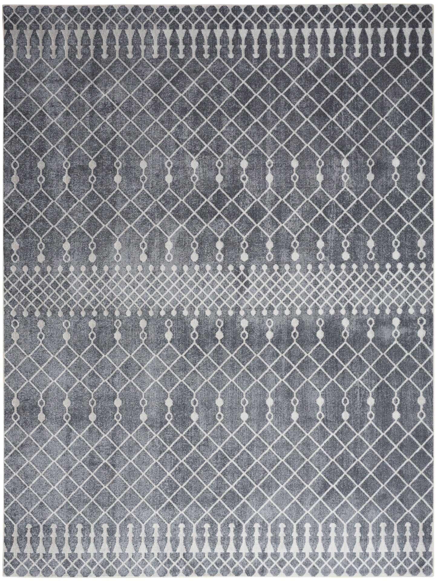 Nourison Astra Machine Washable 6'7" x 9' Denim Bohemian Indoor Rug