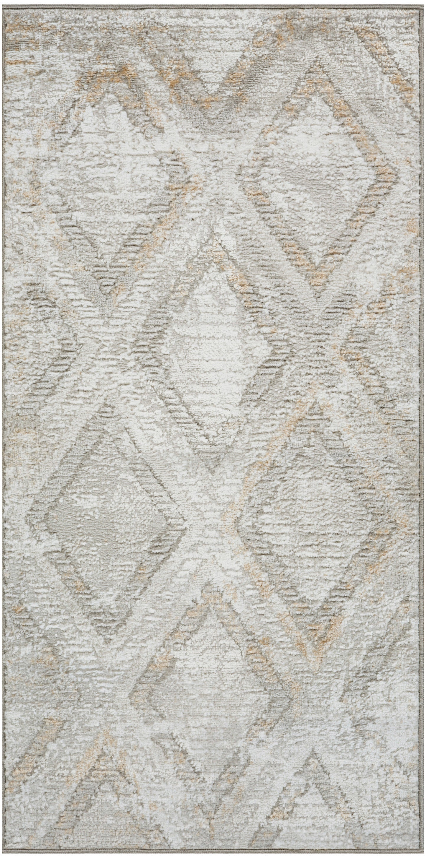 Nourison Dekor 2' x 4' Grey Modern Indoor Rug