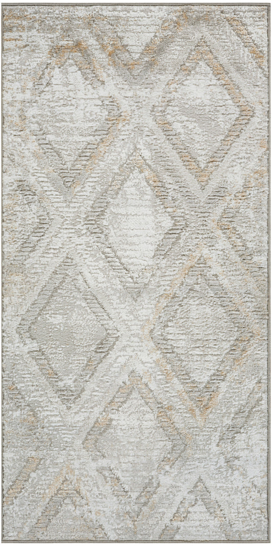 Nourison Dekor 2' x 4' Grey Modern Indoor Rug