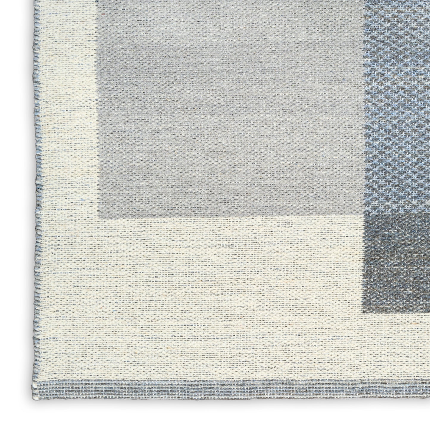 Nourison Copenhagen 5' x 7' Ivory Blue Mid-Century Modern Indoor Rug