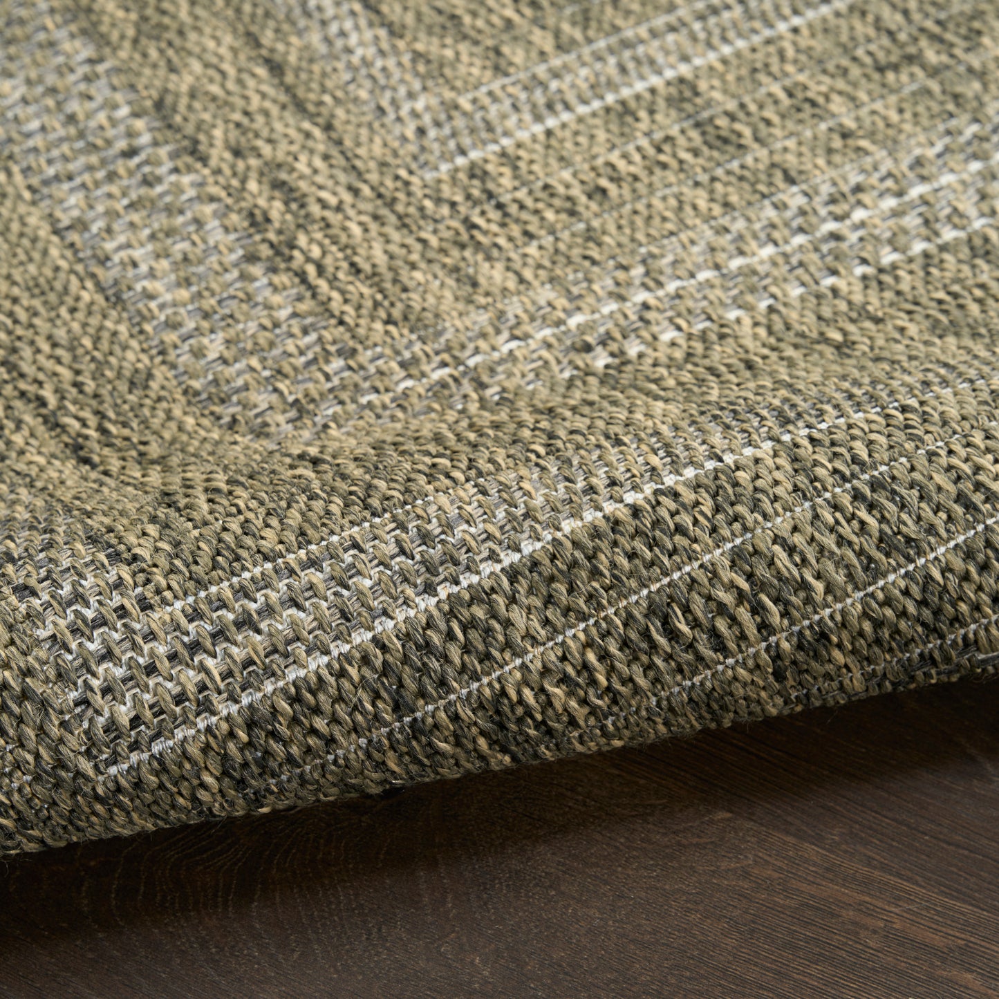 Nourison Tulum 5'3" x 7' Olive Outdoor Rug