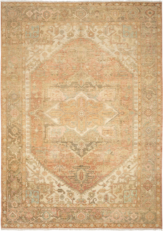 Nourison Heritage Vine 10' x 14' Rust Vintage Indoor Rug