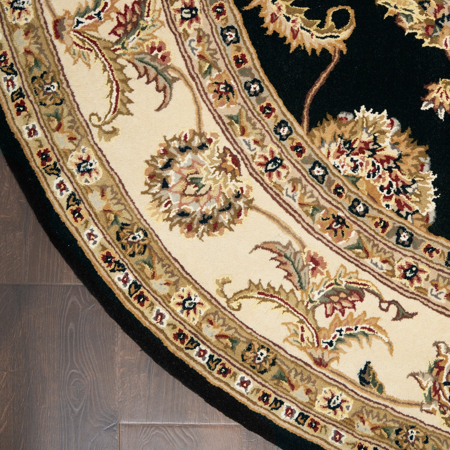 Nourison Nourison 2000 8' x Round Black Traditional Indoor Rug