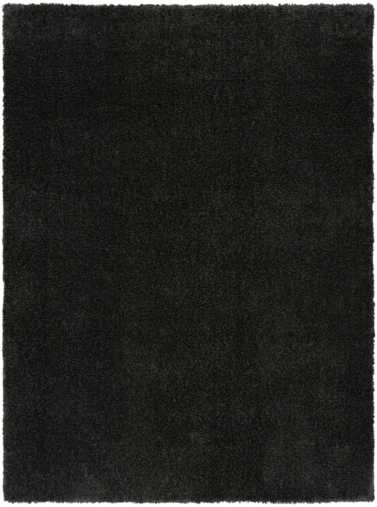 Nourison Pacific Shag 5'3" x 7'3" Black Shag Indoor Rug