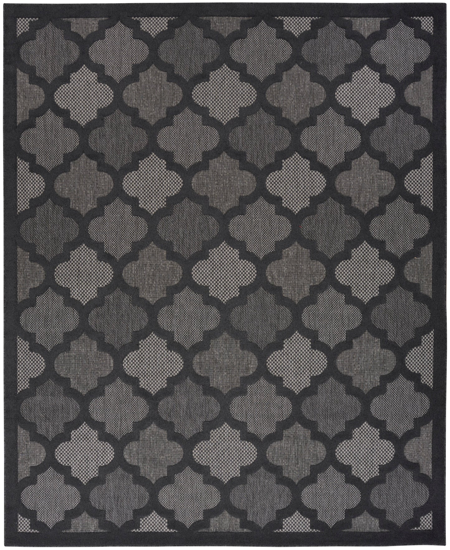Nourison Easy Care 9' x 12' Charcoal Black Modern Rug