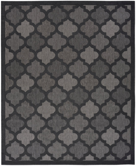 Nourison Easy Care 9' x 12' Charcoal Black Modern Rug