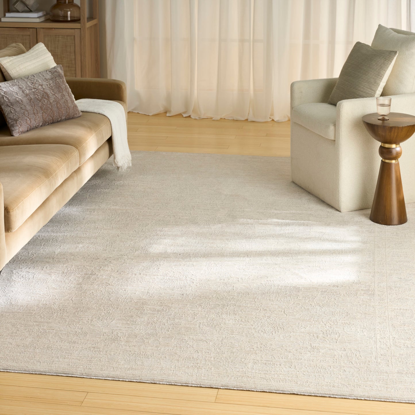 Nourison Shadows 10' x 13' Ivory Grey Vintage Indoor Rug