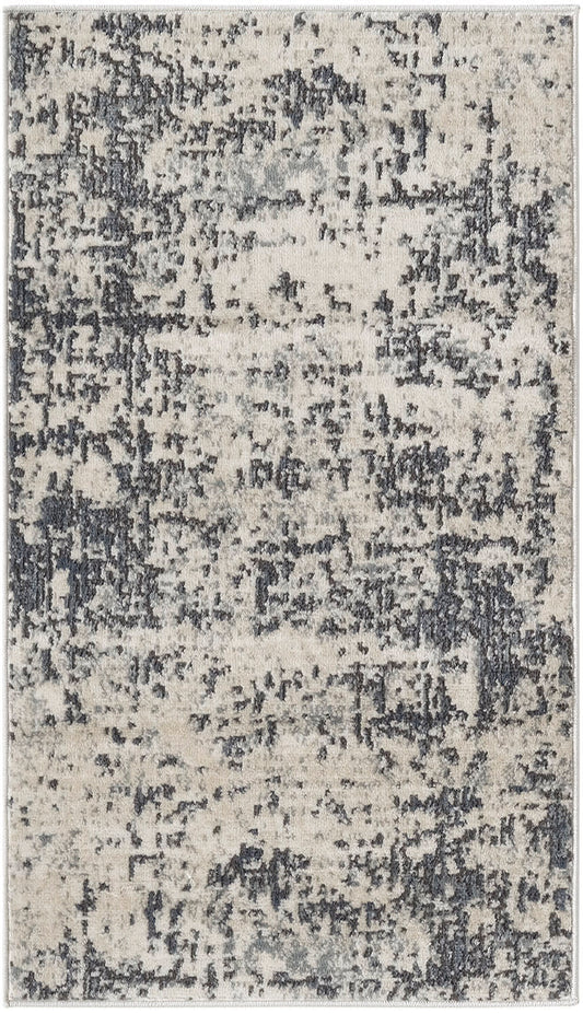 Nourison Quarry 2'2" x 3'9" Ivory Grey Modern Indoor Rug