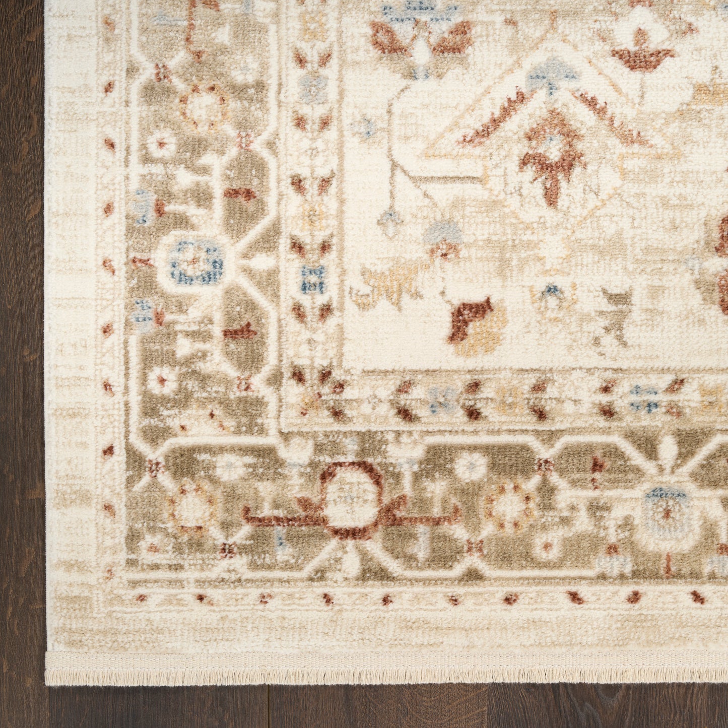 Nourison Pardis 7'10" x 9'10" Ivory Taupe Vintage Indoor Rug