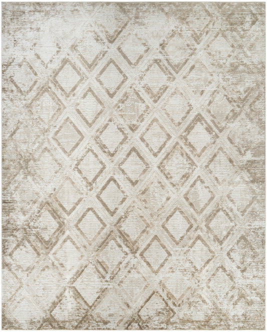 Nourison Dekor 7'10" x 9'10" Ivory Taupe Modern Indoor Rug
