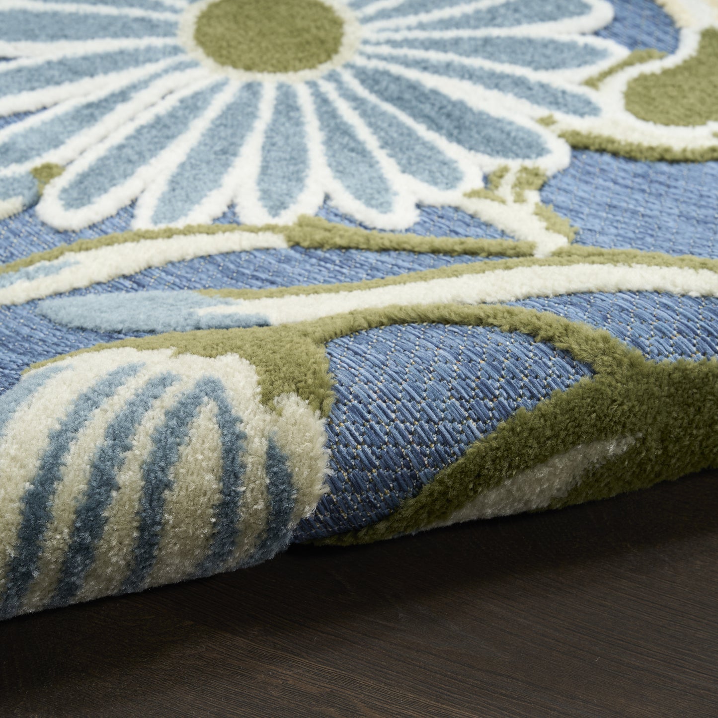 Nourison Aloha 7'10" x 10'6" Blue Sage Outdoor Rug