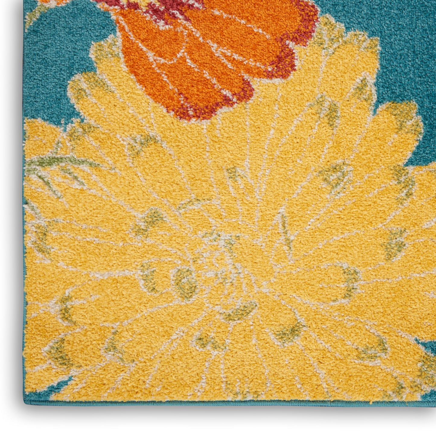 Nourison Allur 5'3" x 7'3" Turquoise Multicolor Contemporary Indoor Rug