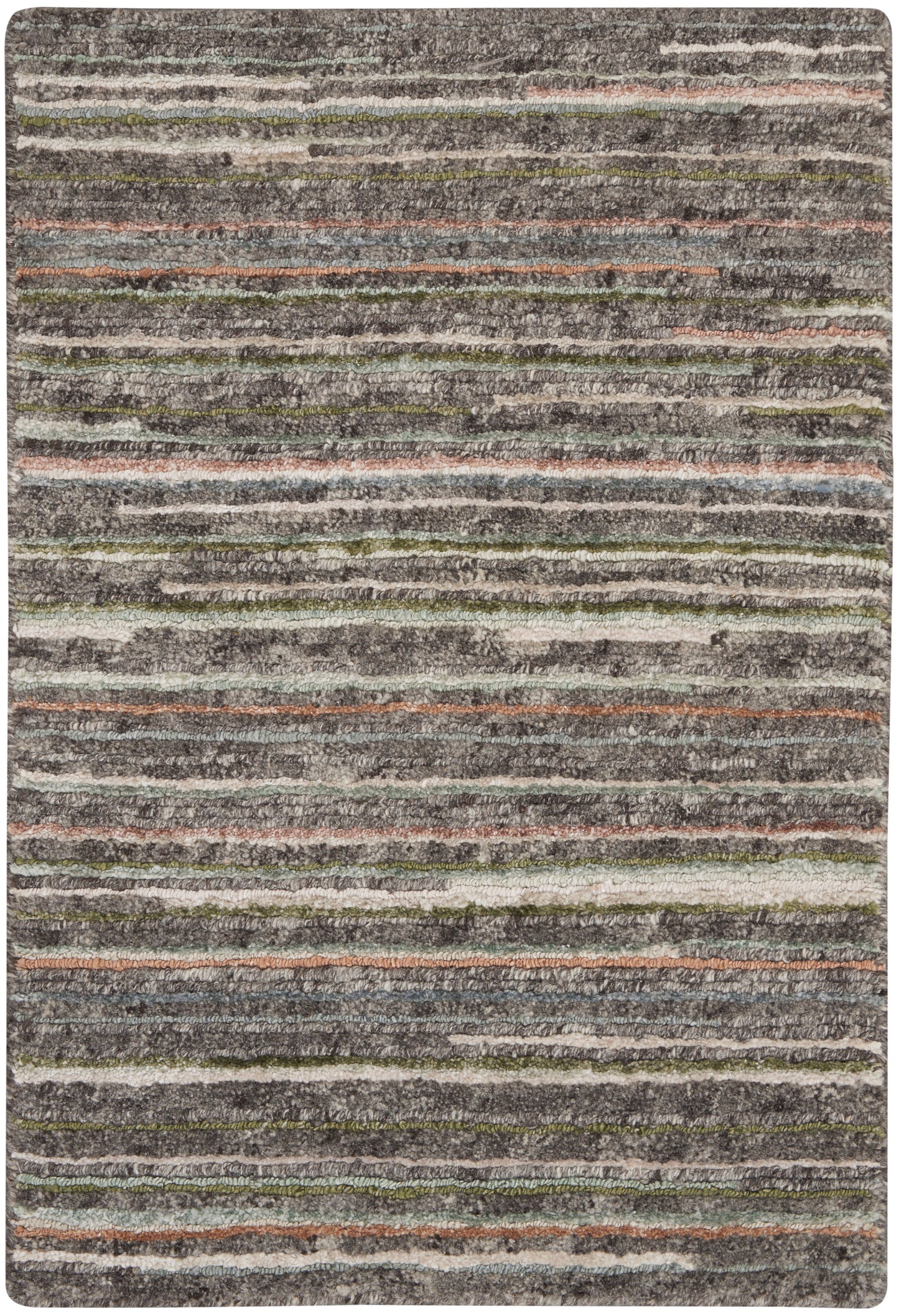 Nourison Plateau 2' x 3' Grey Green Modern Indoor Rug