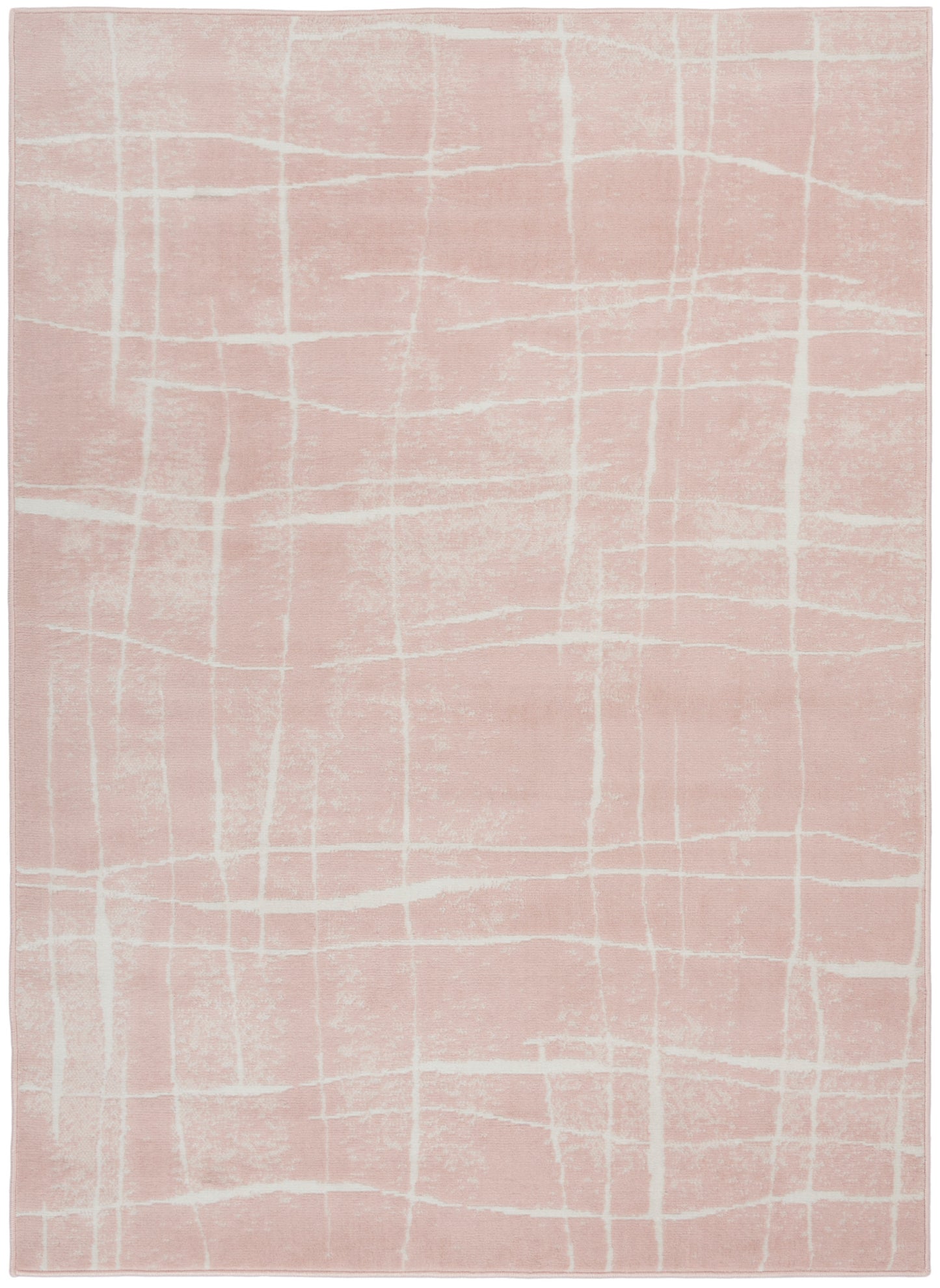 Nourison Whimsicle 4' x 6' Pink Ivory Modern Indoor Rug