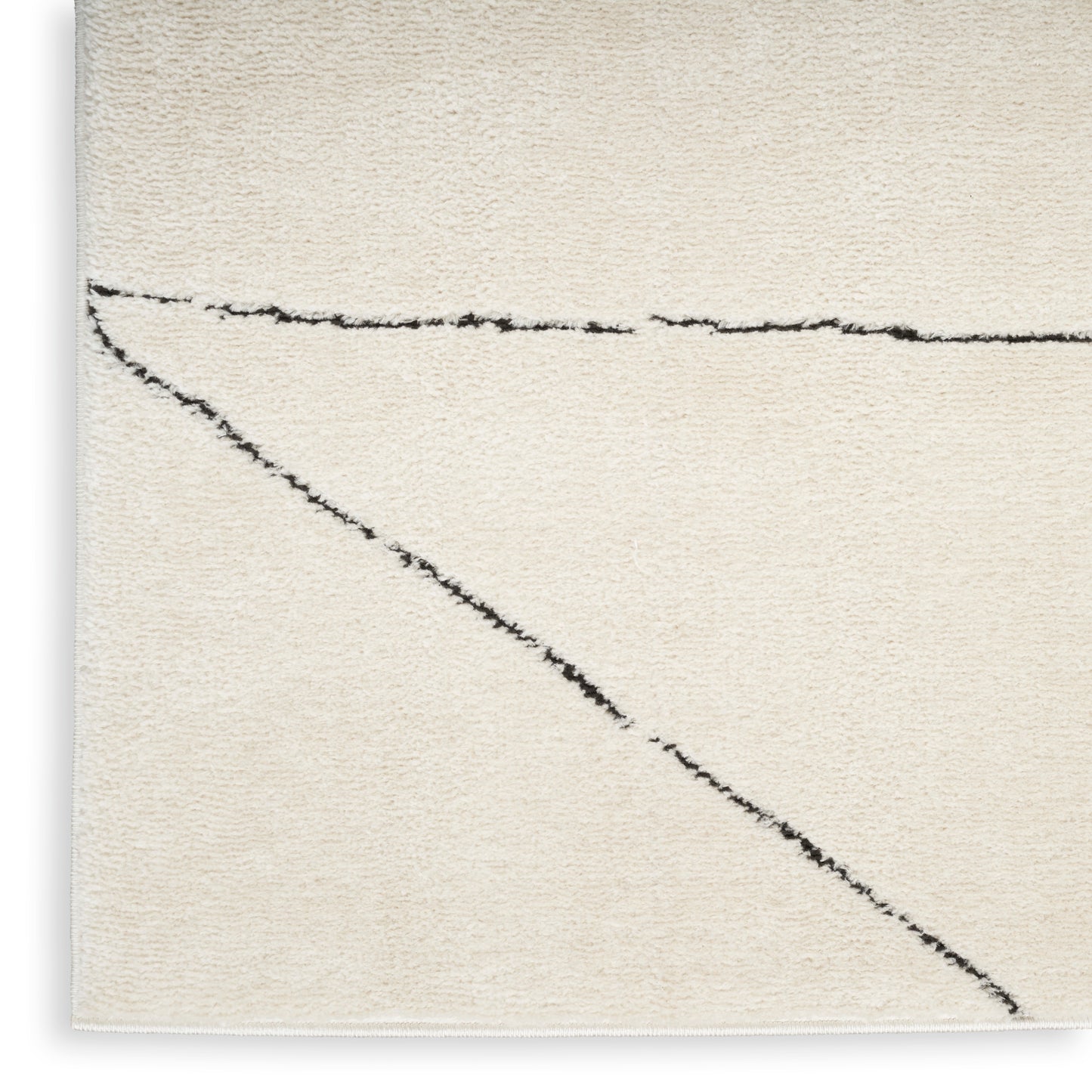 Nourison Modern Comfort 3'11" x 5'11" Ivory Black Scandinavian Indoor Rug