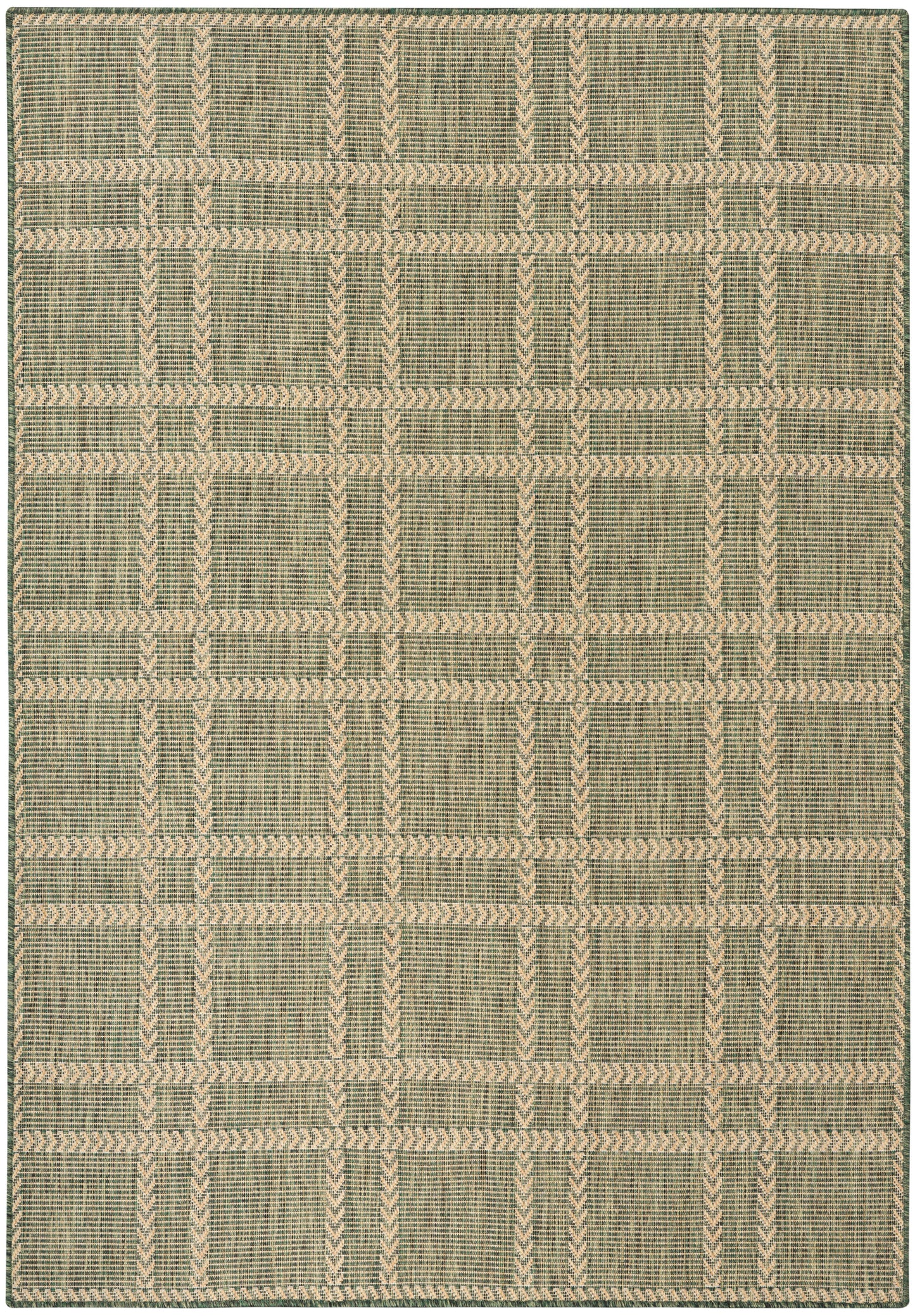 Nourison Horizon Indoor/Outdoor 5' x 7' Green Modern Rug