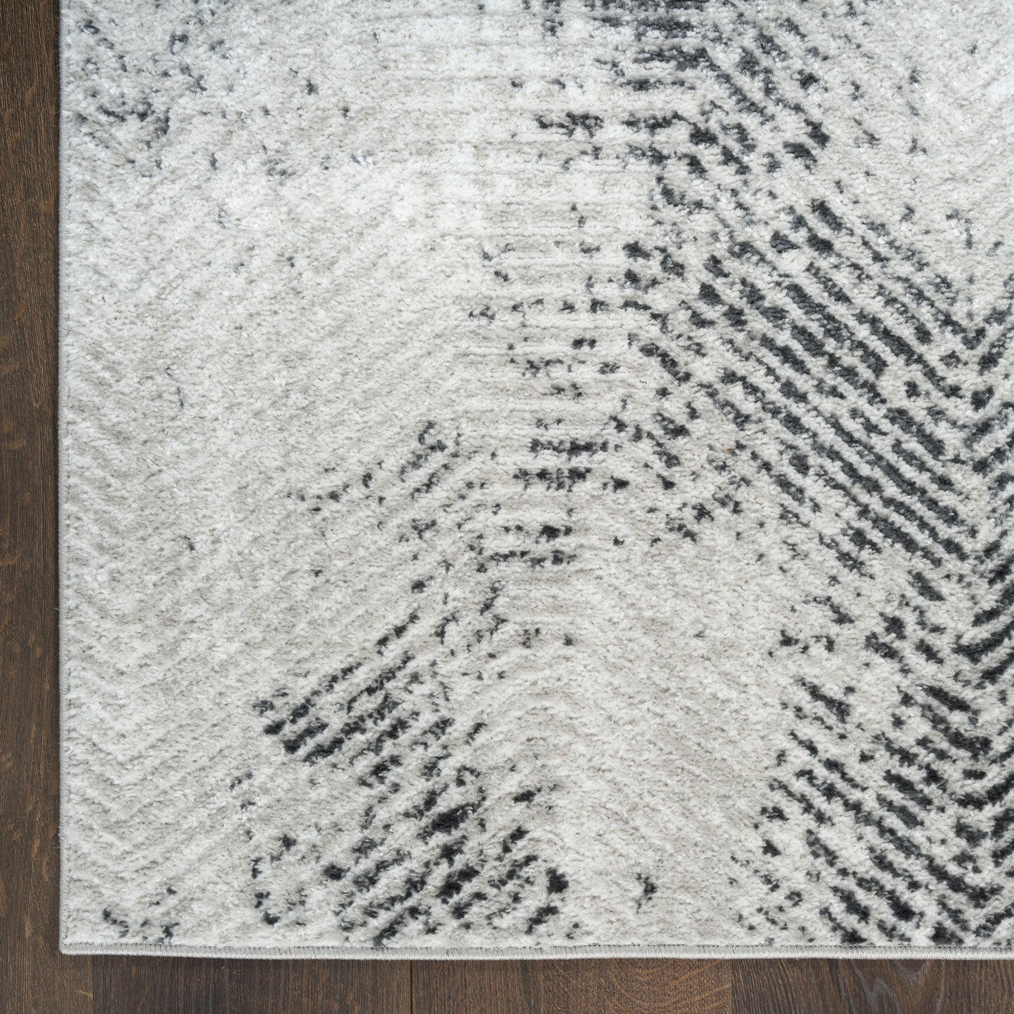 Nourison Dekor 2' x 4' Grey Charcoal Modern Indoor Rug
