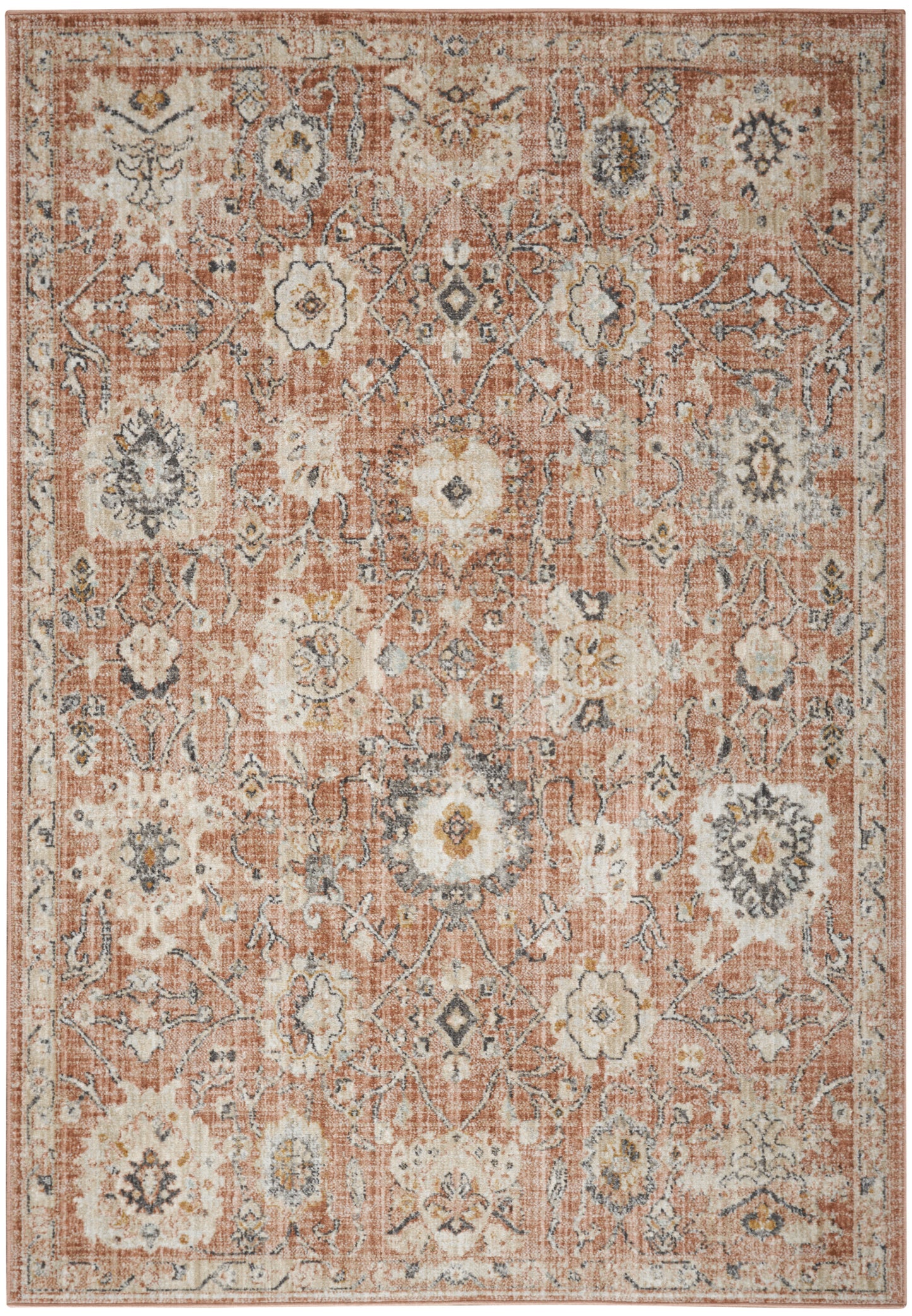 Nourison Oushak Home 5'5" x 7'3" Rust Vintage Indoor Rug