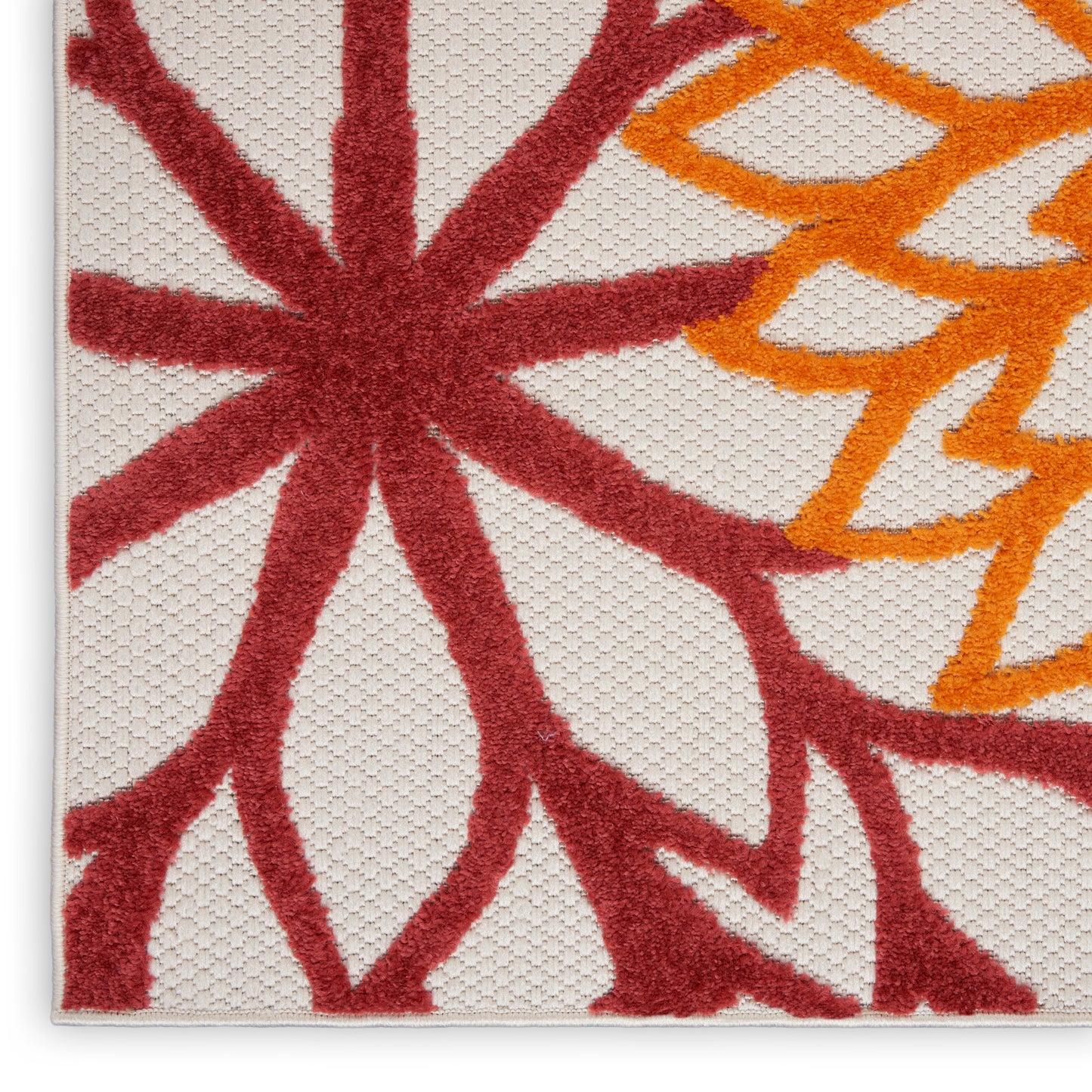 Nourison Aloha 7' x 10' Red Multicolor Tropical Rug