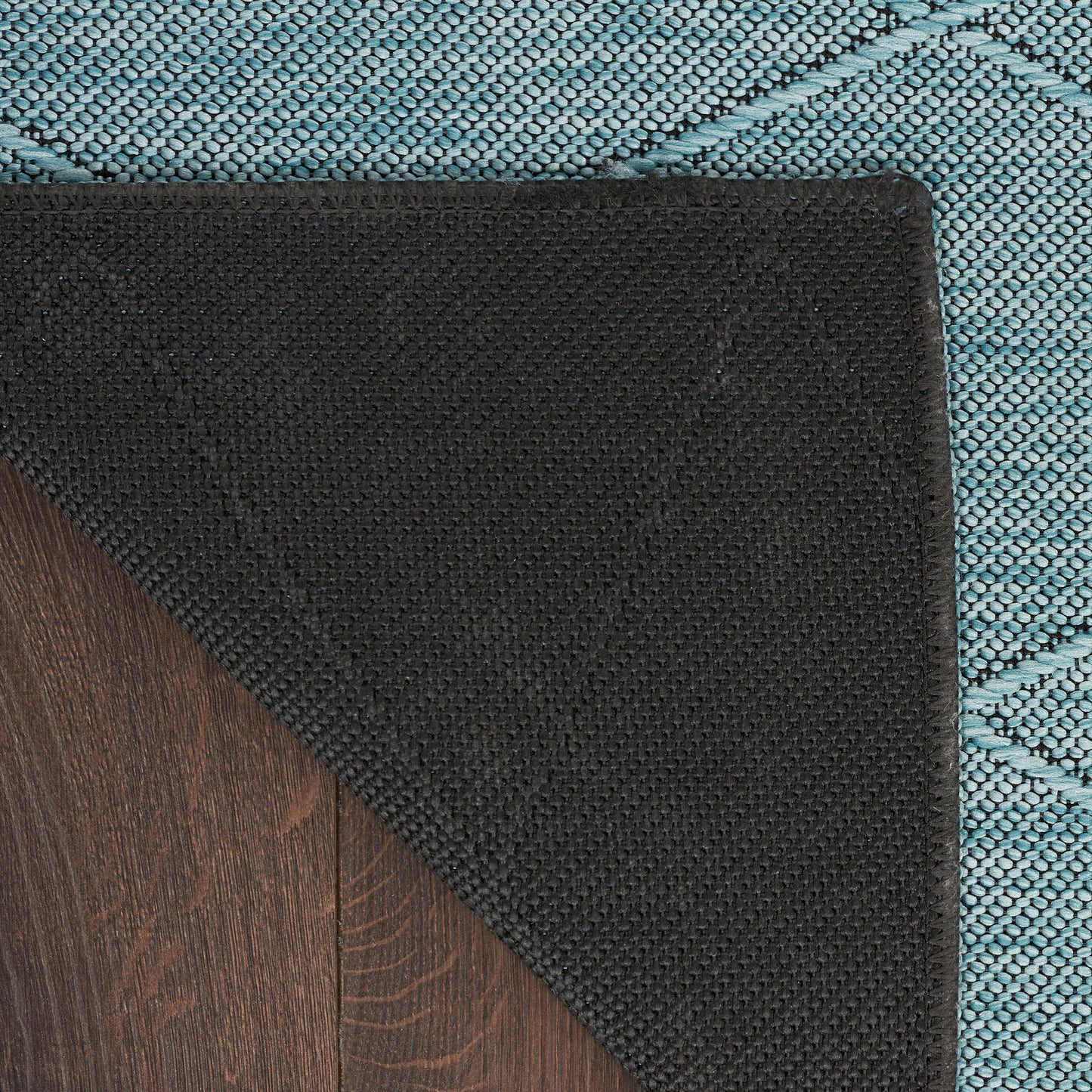 Nourison Washable Solutions 5' x 7' Aqua Modern Rug