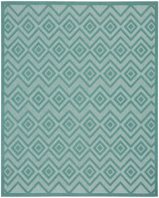 Nourison Versatile 8' x 10' Aqua Teal Modern Rug