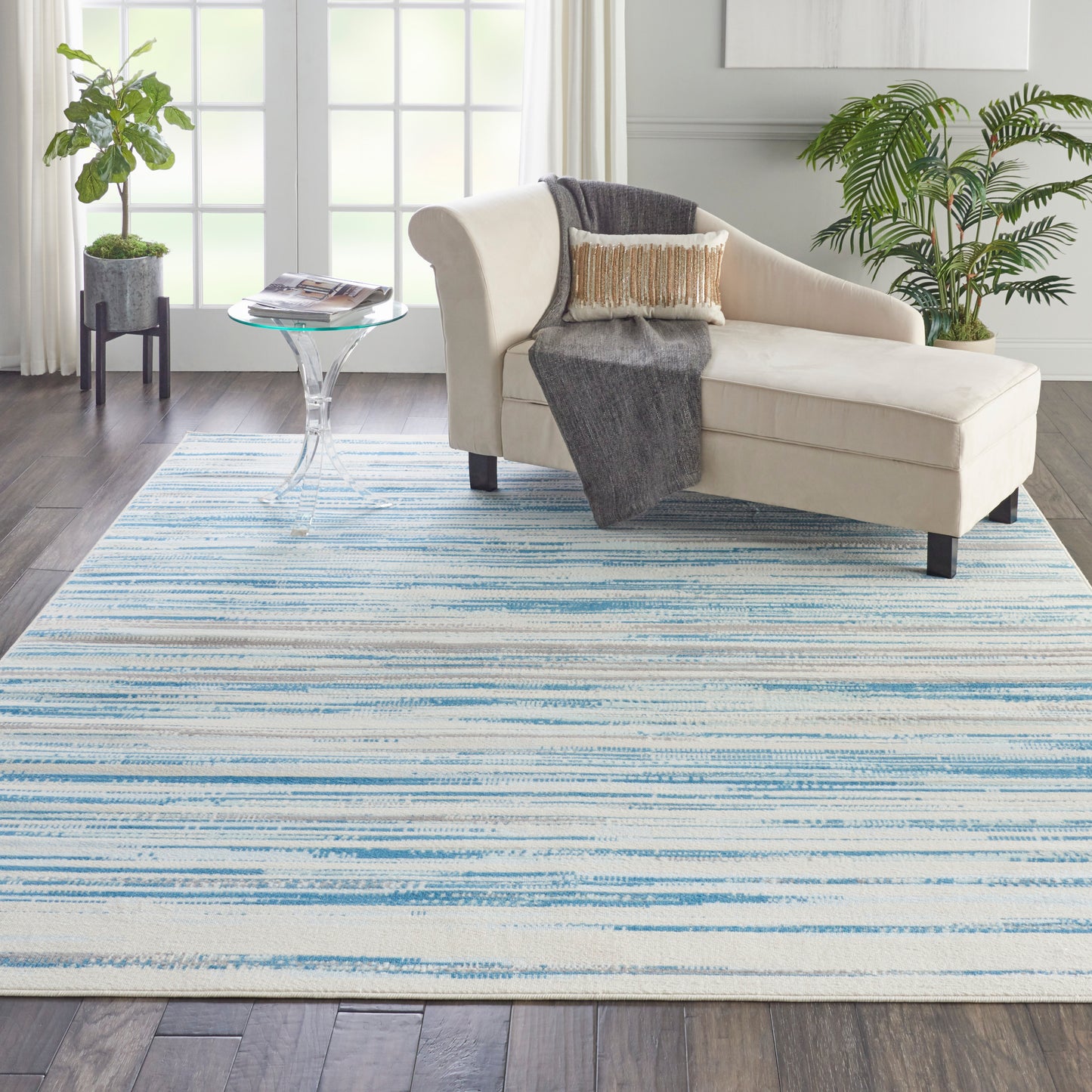 Nourison Jubilant 7' x 10' Blue Modern Indoor Rug