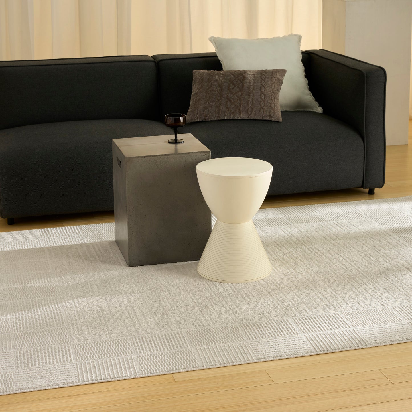 Nourison Nordic 4' x 6' Ivory Modern Indoor Rug