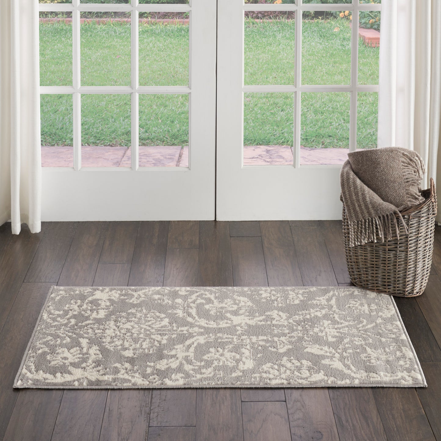 Nourison Jubilant 2' x 4' Grey Vintage Indoor Rug