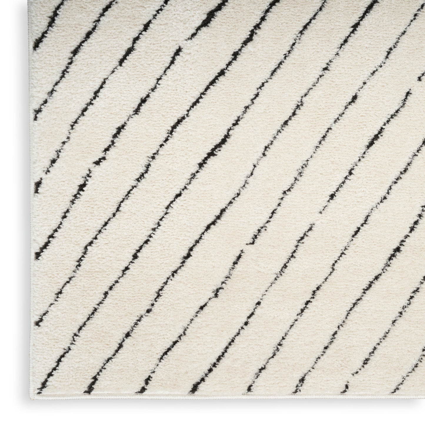 Nourison Modern Comfort 9' x 12' Ivory Black Scandinavian Indoor Rug