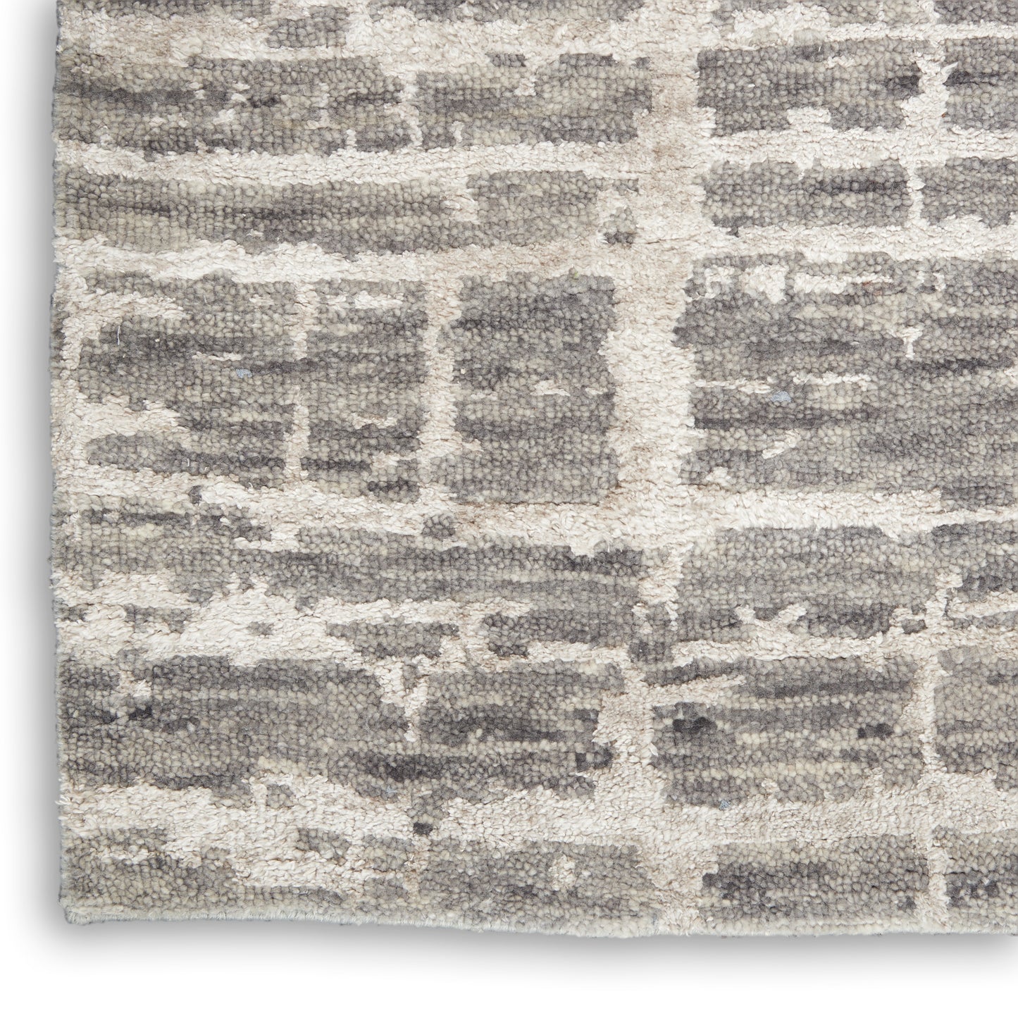 Nourison Luna 7'9" x 9'9" Grey Silver Modern Indoor Rug