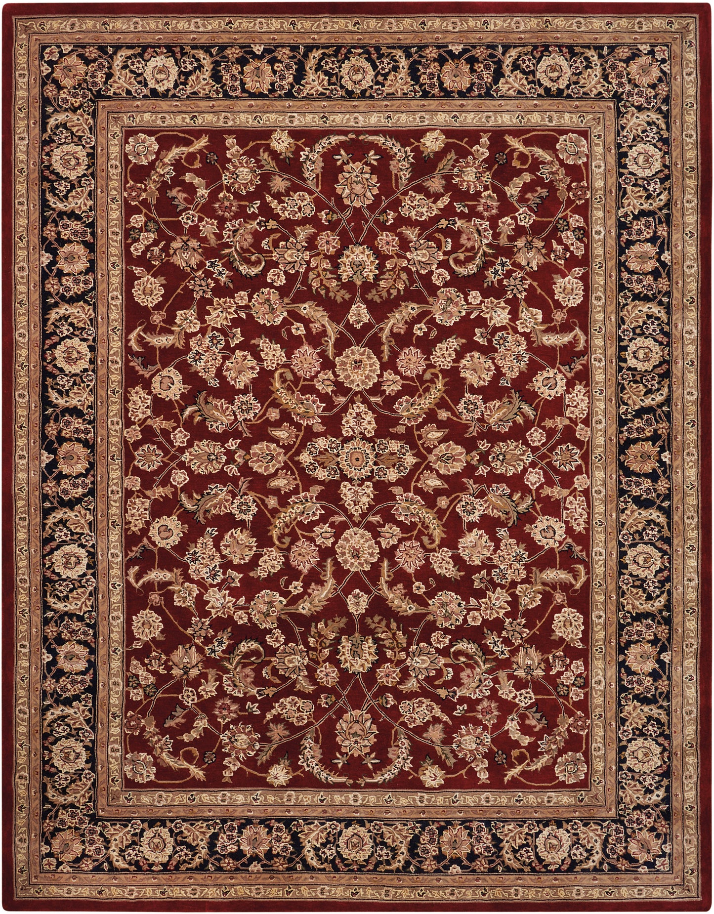 Nourison Nourison 2000 7'9" x 9'9" Burgundy Traditional Indoor Rug