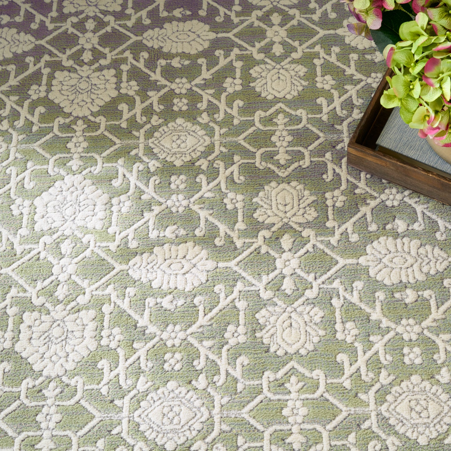 Nourison Grace 5'3" x 7'3" Sage Vintage Indoor Rug