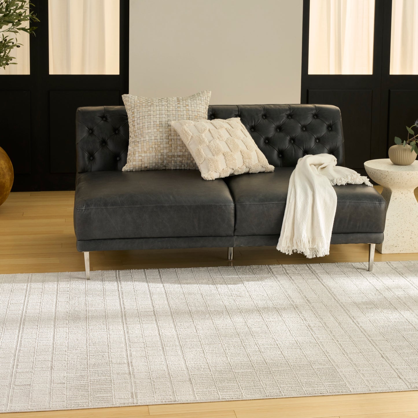 Nourison Nordic 4' x 6' Ivory Modern Indoor Rug