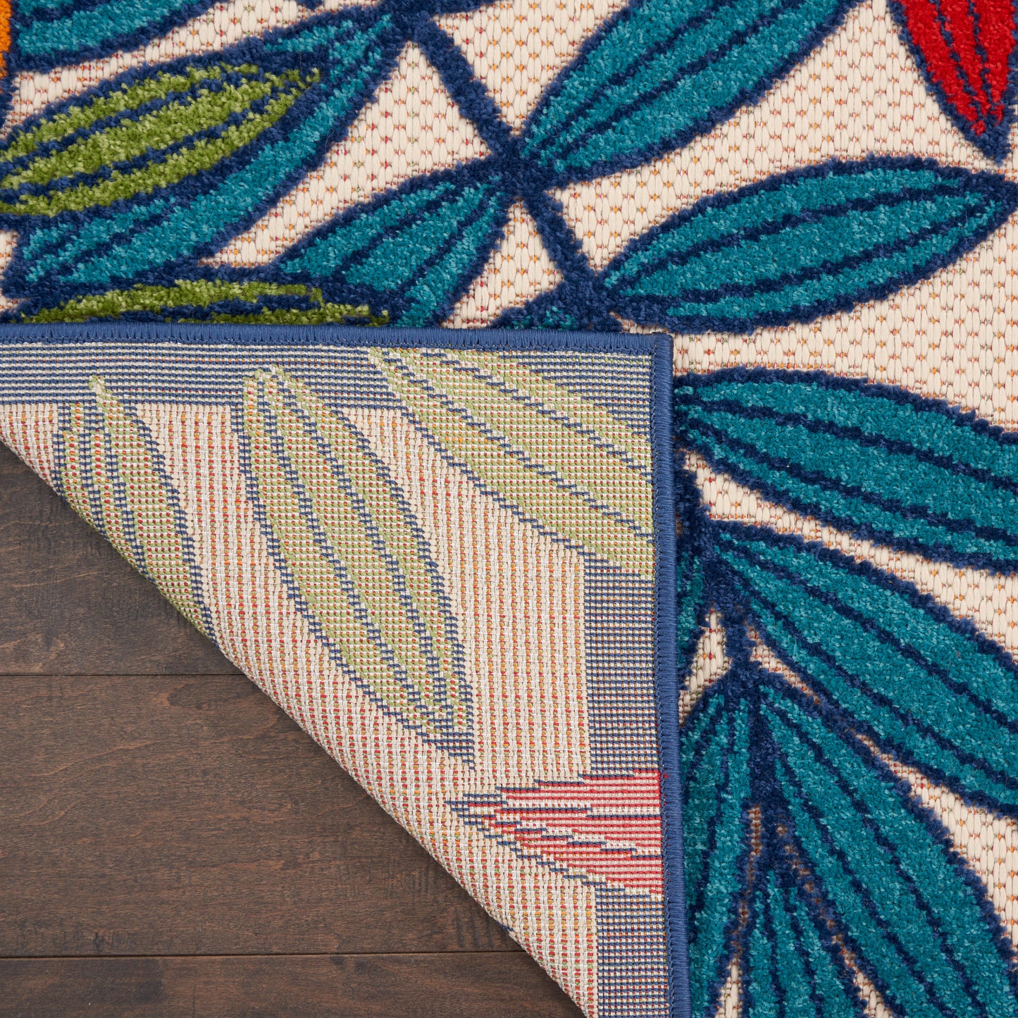 Nourison Aloha 2'3" x 8' Multicolor Tropical Rug