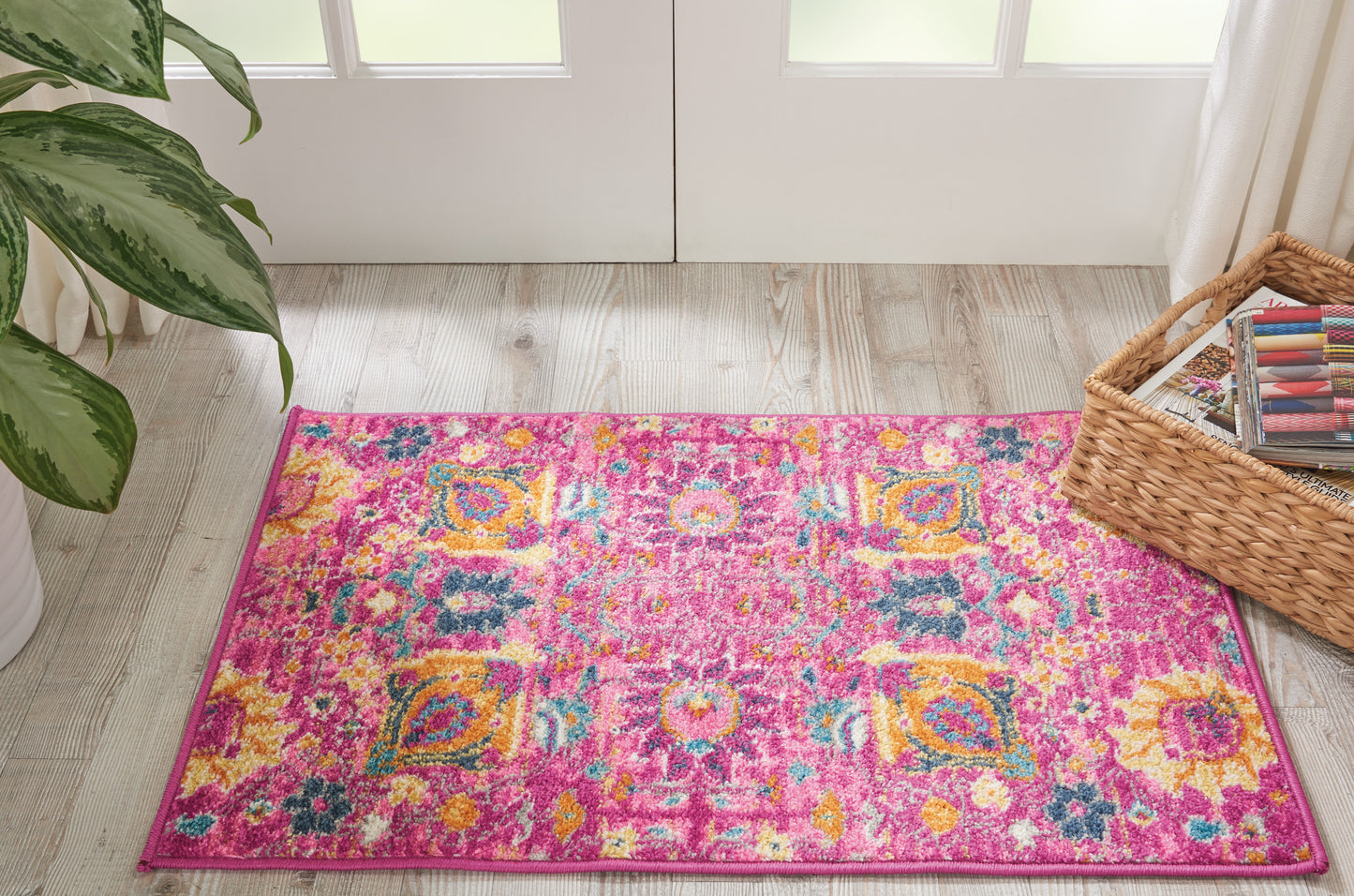 Nourison Passion 1'10" x 2'10" Fuchsia Bohemian Indoor Rug
