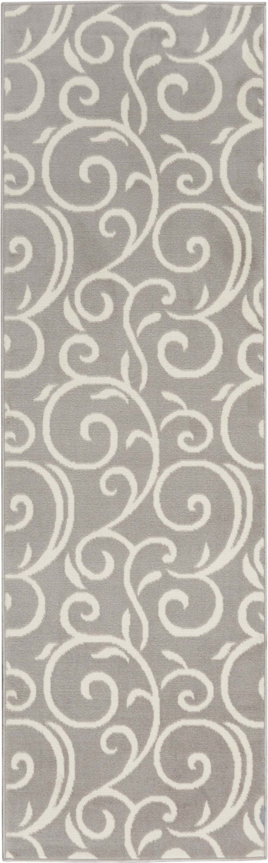 Nourison Grafix 2'3" x 7'6" Grey Contemporary Indoor Rug
