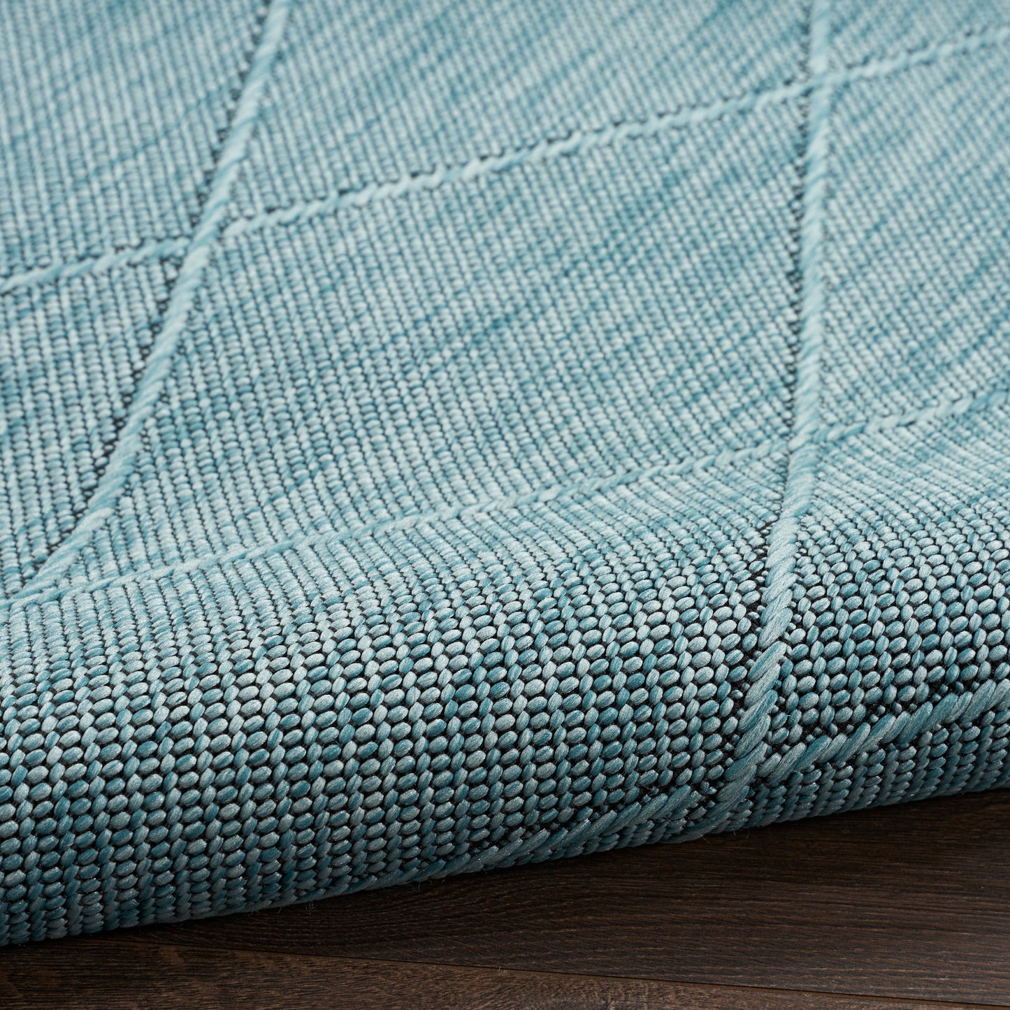 Nourison Washable Solutions 9' x 12' Aqua Modern Rug