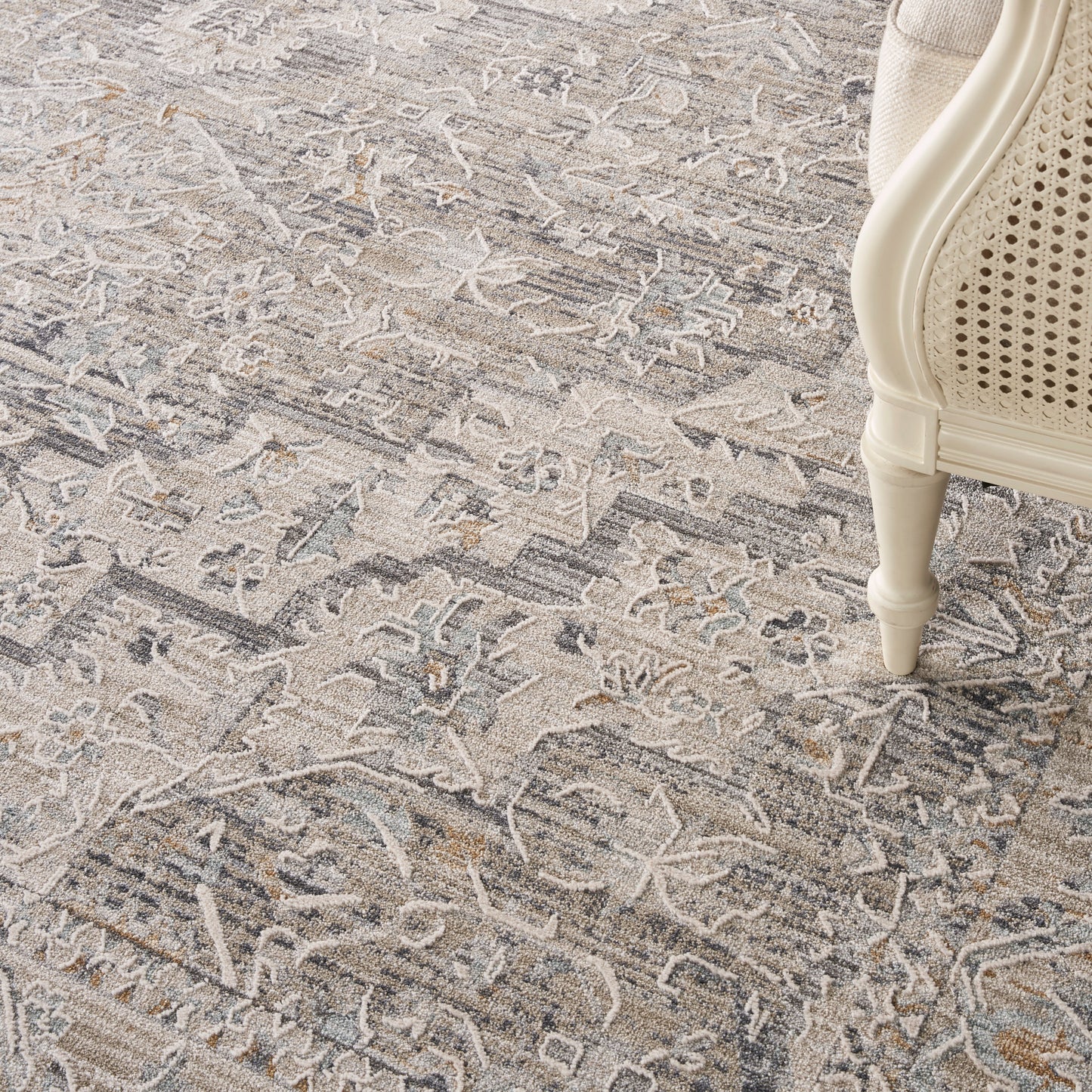 Nourison Lynx 12' x 15'9" Ivory Taupe Vintage Indoor Rug