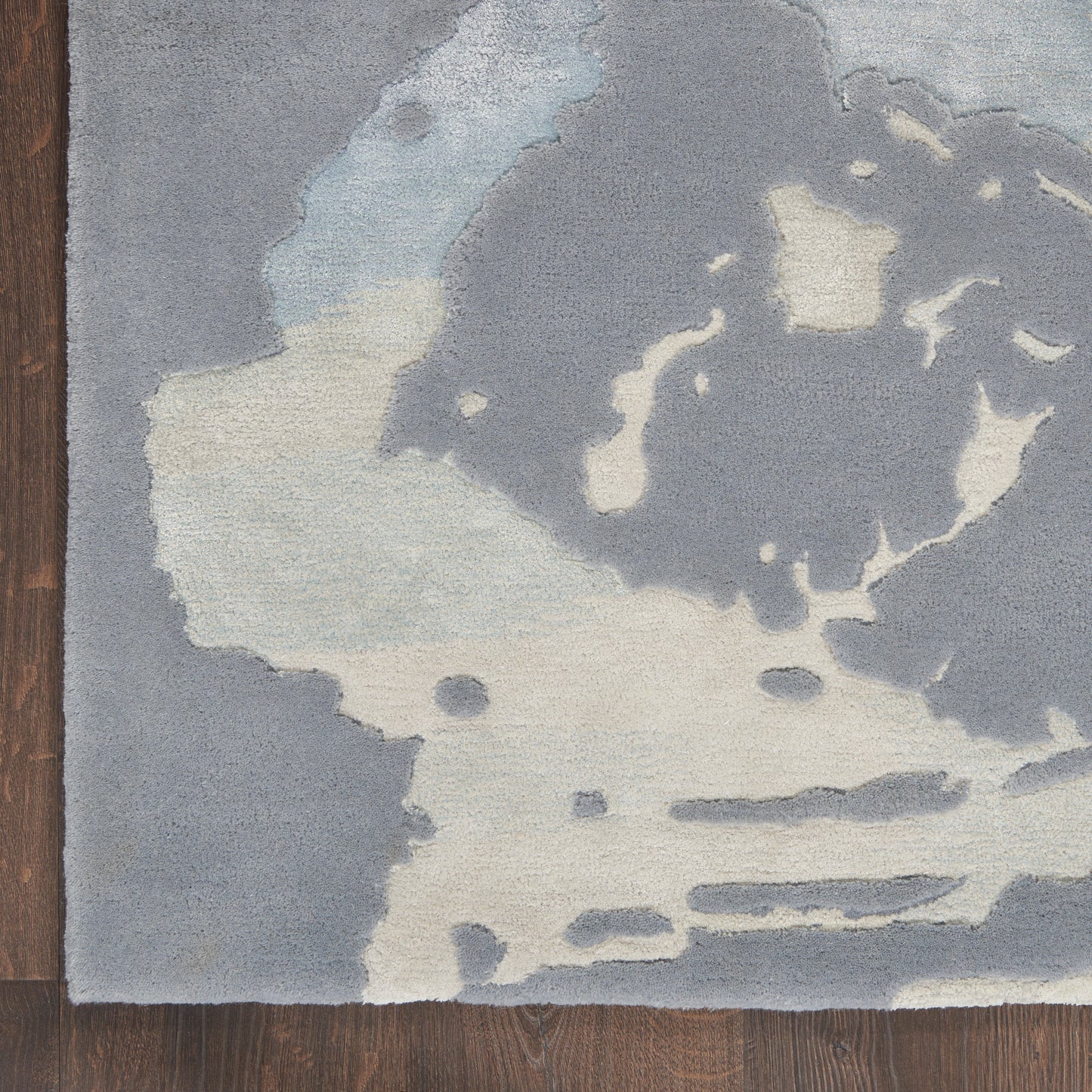 Nourison Prismatic 5'6" x 7'5" Seafoam/Silver Modern Indoor Rug