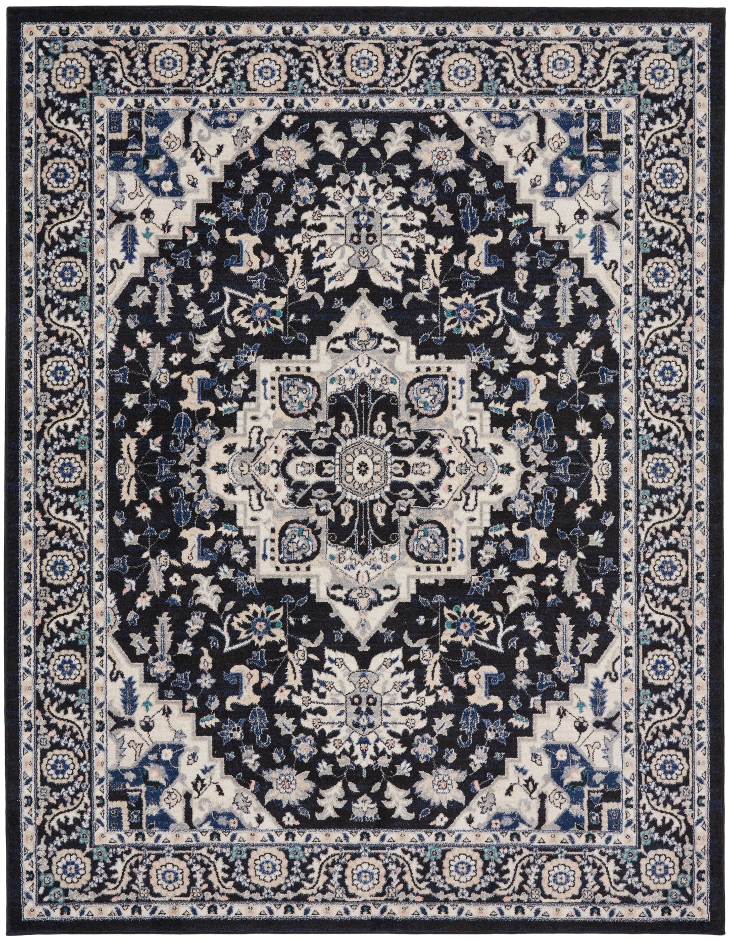 Nourison Passion 8' x 10' Black Ivory Bohemian Indoor Rug
