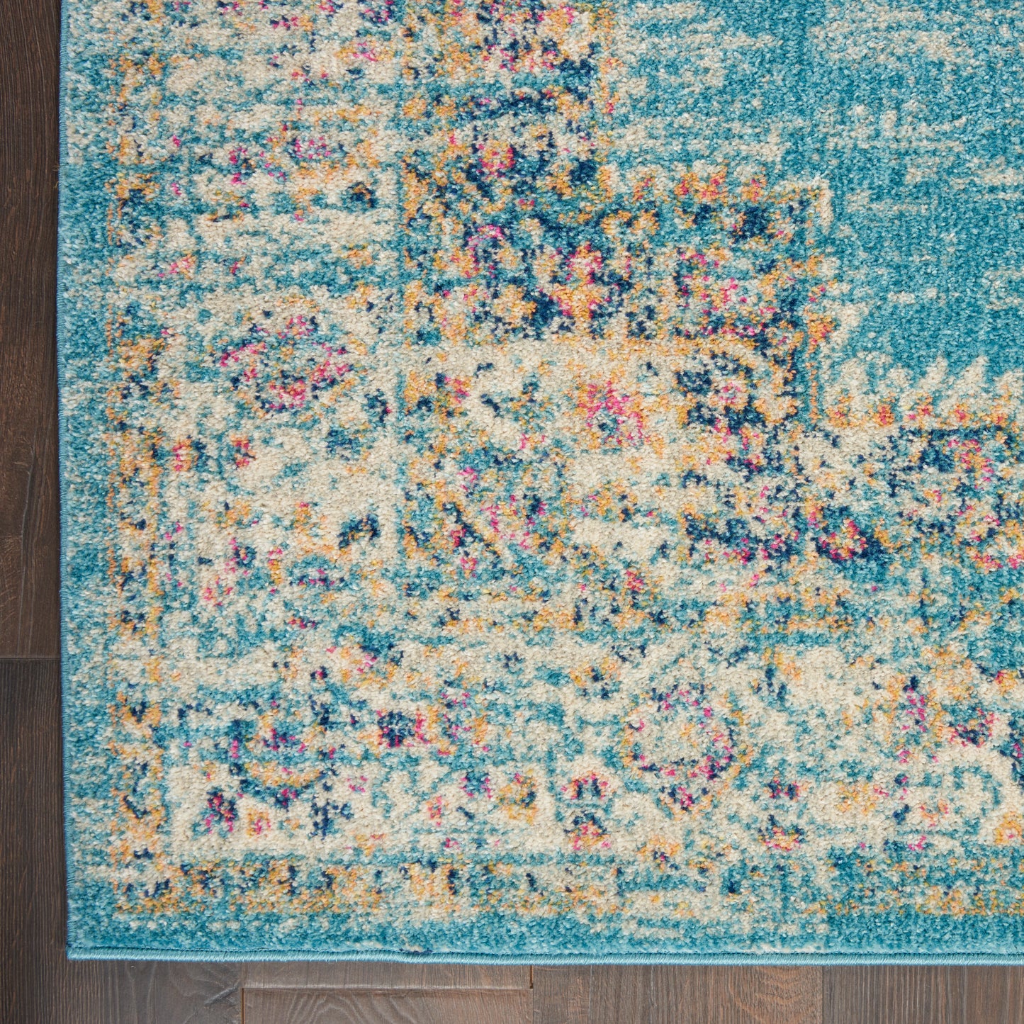 Nourison Passion 2'2" x 7'6" Light Blue Bohemian Indoor Rug