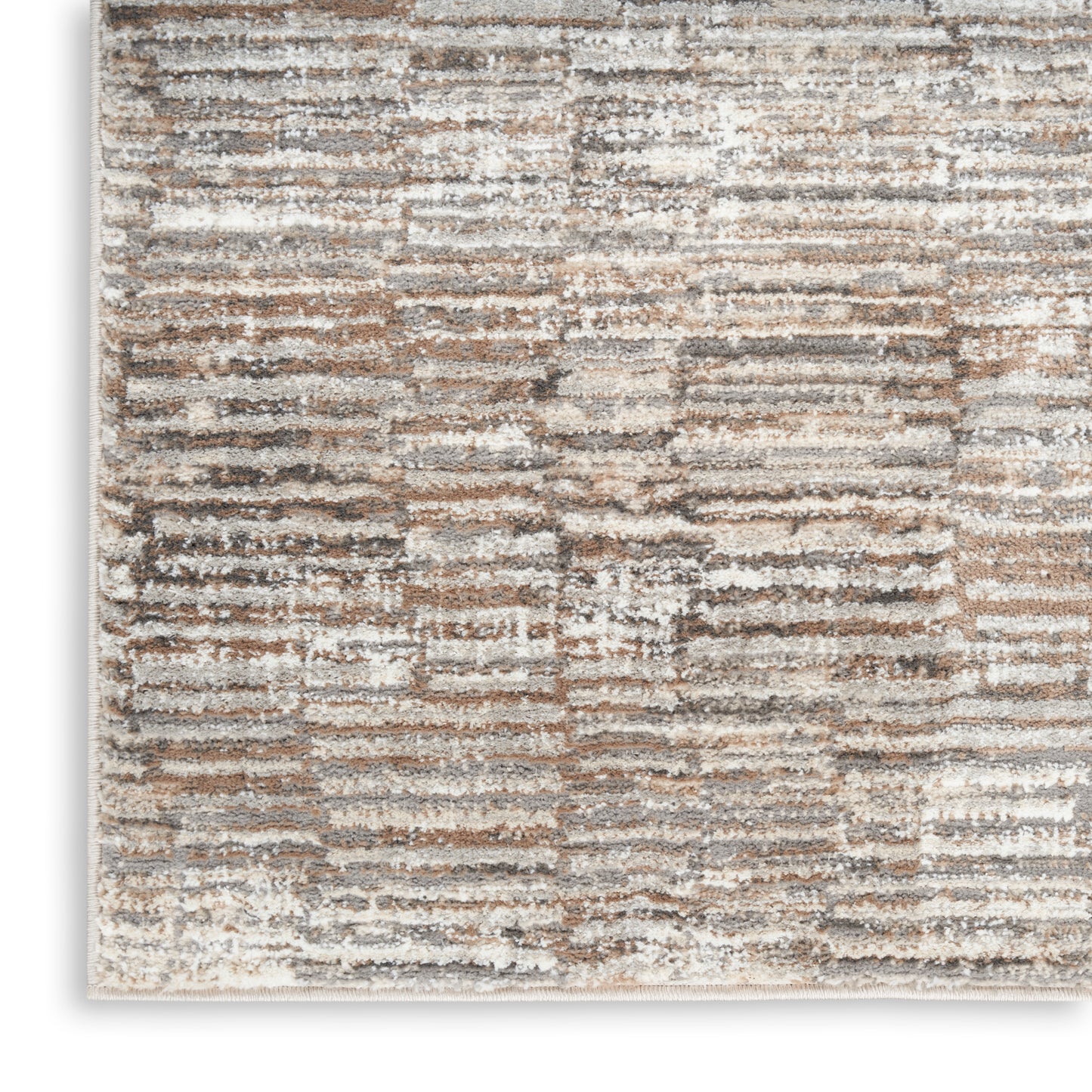 Nourison Sustainable Trends 2'2" x 7'6" Ivory Mocha Modern Indoor Rug