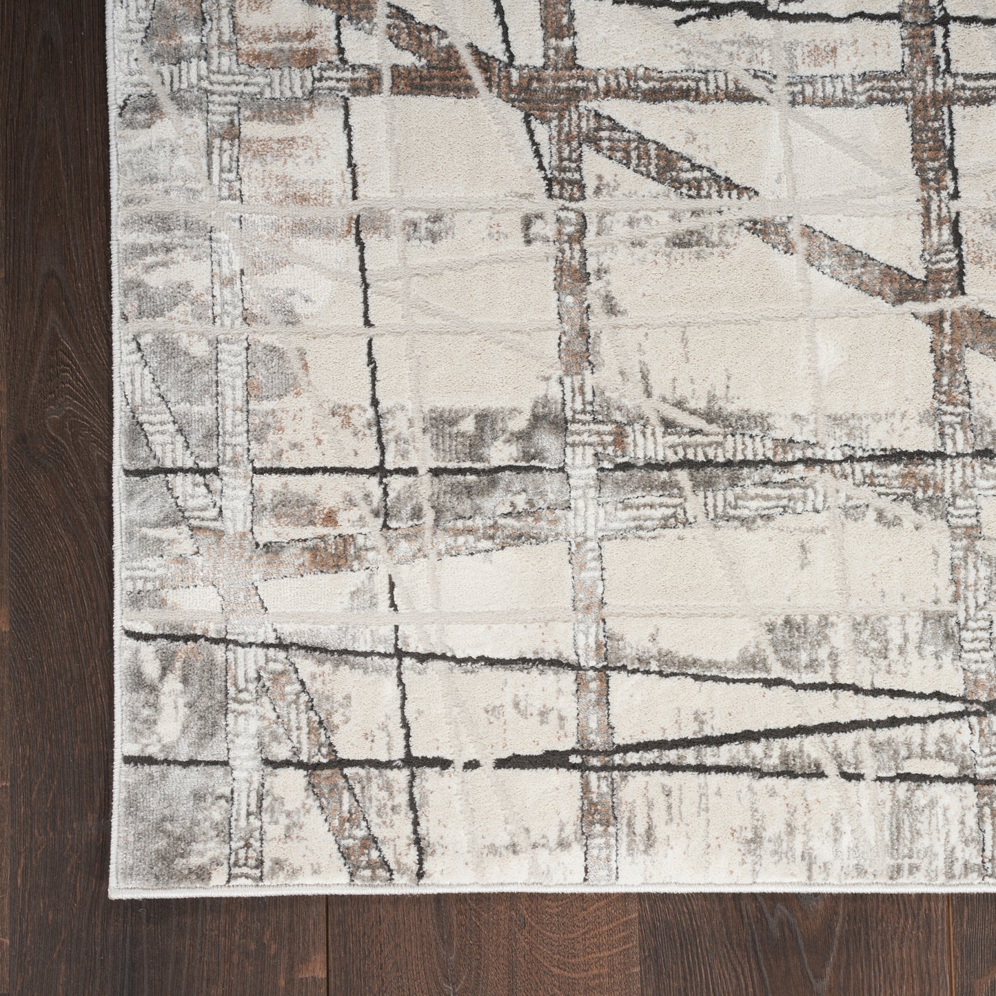 Nourison Desire 9' x 12' Grey Silver Modern Indoor Rug