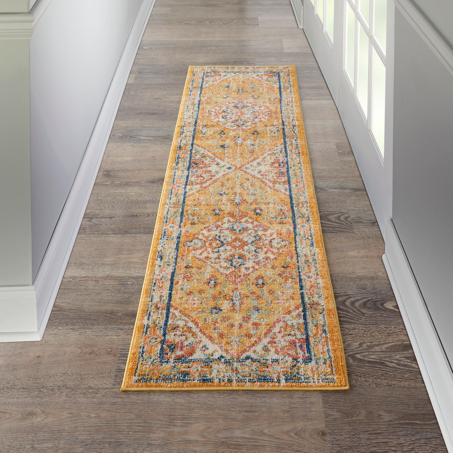 Nourison Passion 2'2" x 7'6" Ivory/Yellow Bohemian Indoor Rug
