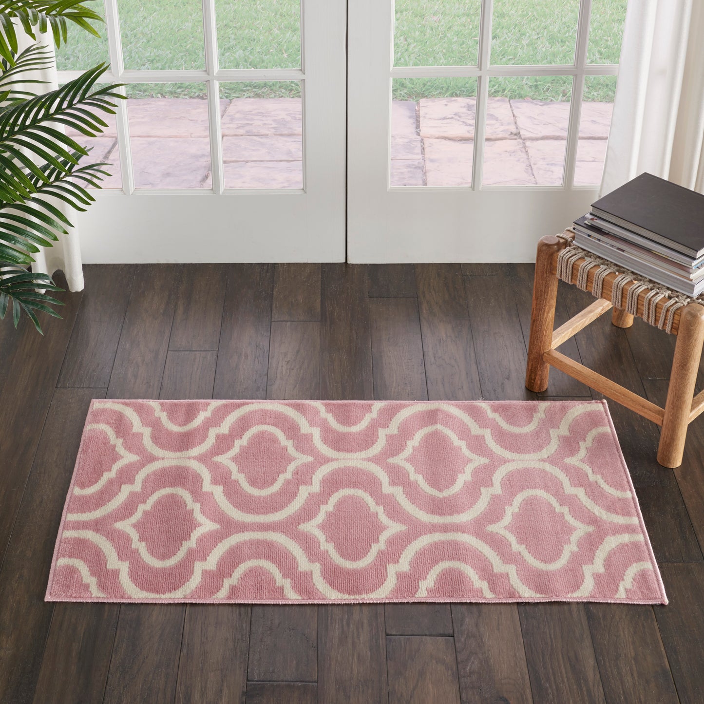 Nourison Jubilant 2' x 4' Pink Contemporary Indoor Rug