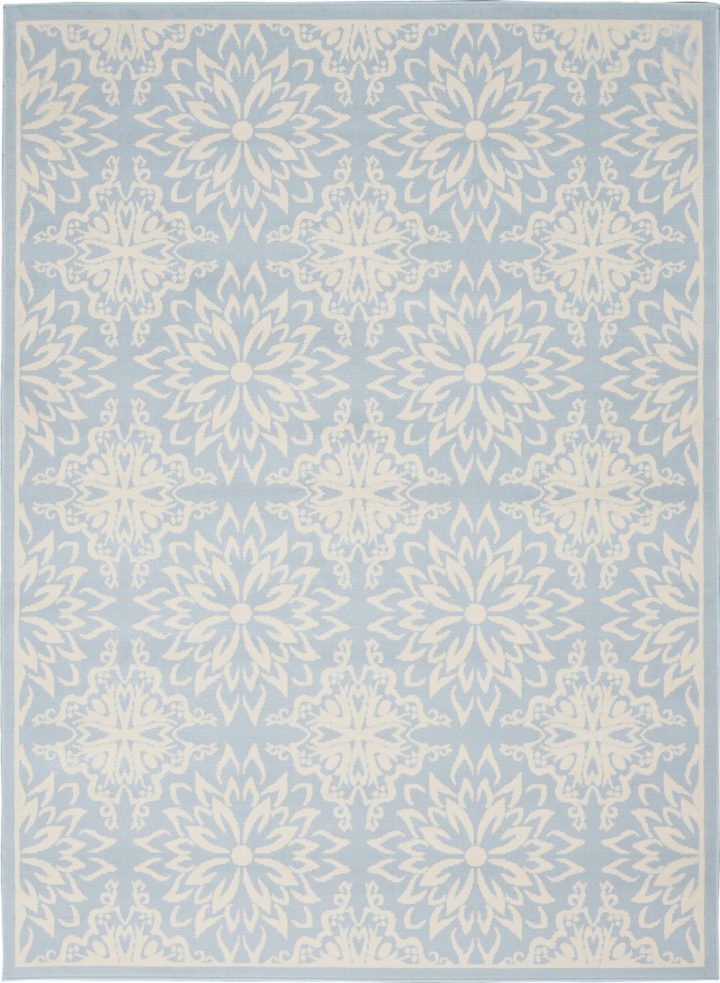 Nourison Jubilant 4' x 6' Ivory/Light Blue Farmhouse Indoor Rug