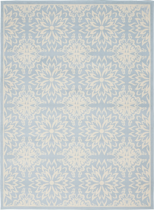 Nourison Jubilant 4' x 6' Ivory/Light Blue Farmhouse Indoor Rug