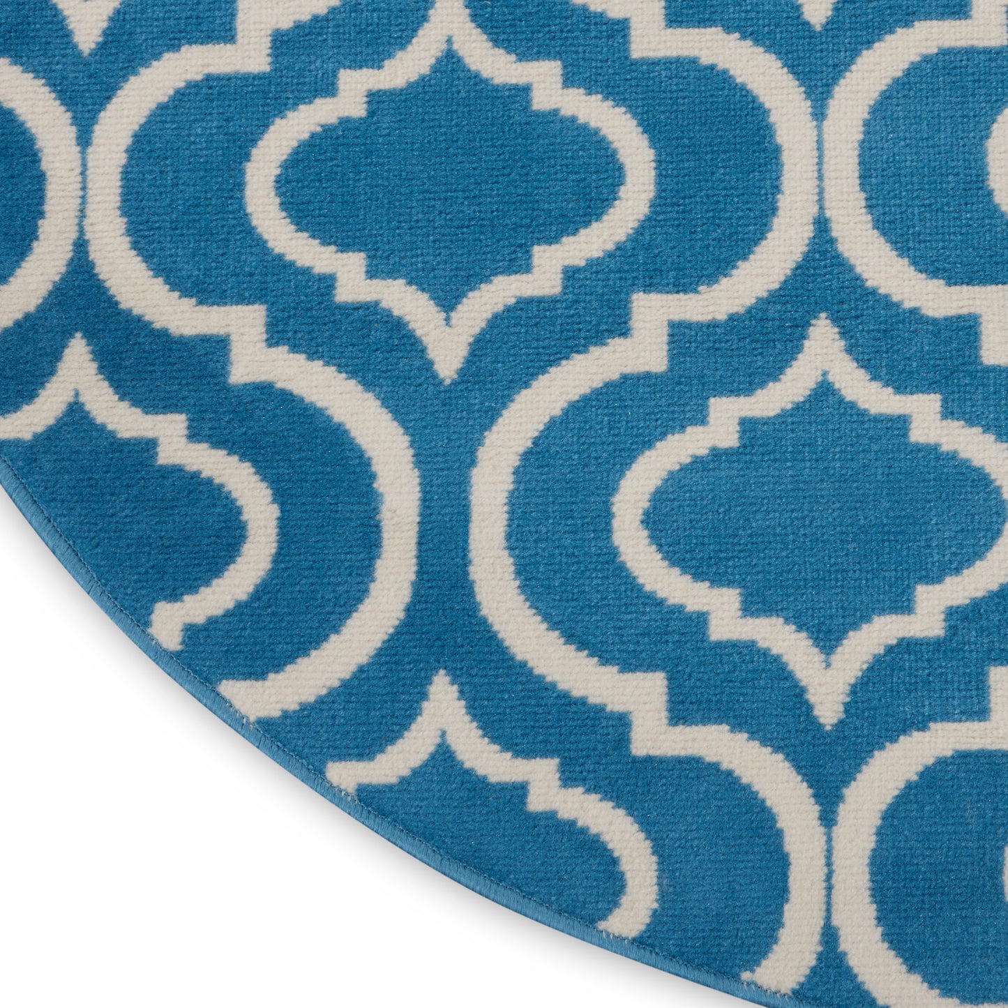 Nourison Jubilant 5'3" x Round Blue Contemporary Indoor Rug