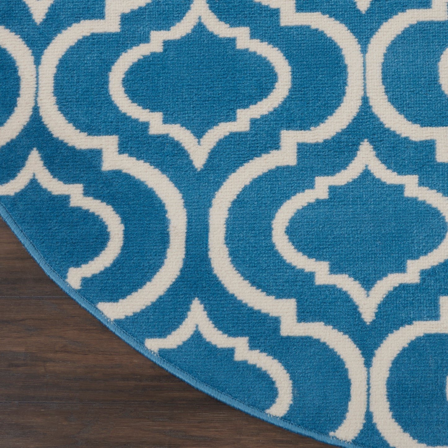 Nourison Jubilant 8' x Round Blue Contemporary Indoor Rug